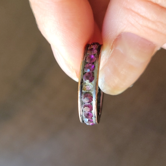 2 Eternity rings, purple and pink - Picture 4 of 7